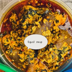 Egusi soup with beef